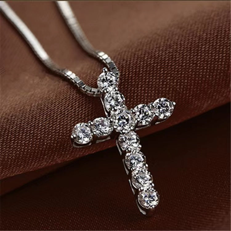 Wholesale Cross Platinum Plated Copper Necklaces